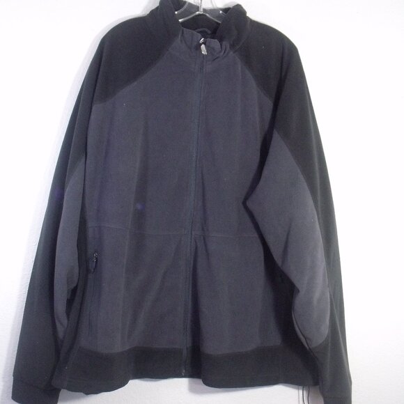 North End Men's Full Zip Fleece Jacket Size 3XL Gray and Black New - Picture 1 of 9